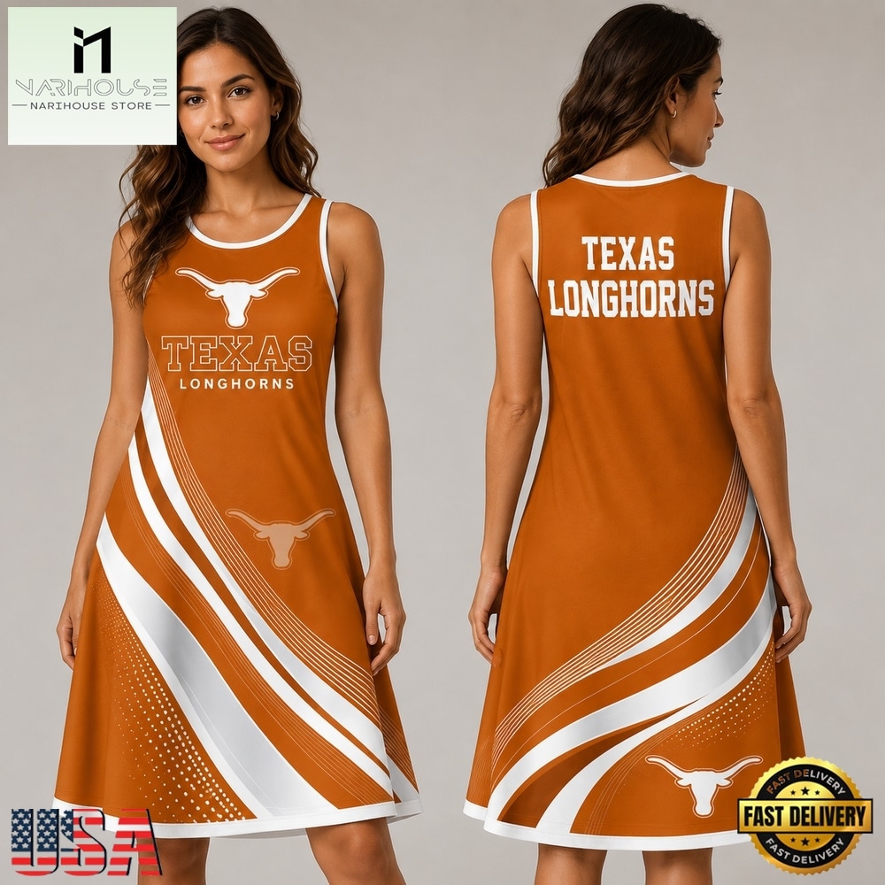 Texas Longhorns NCAA Team Pride Women's Sleeveless Dress, NCAA Women Team Dress Texas Longhorns NCAA Team Pride Women's Sleeveless Dress, NCAA Women Team Dress