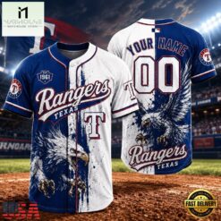 Texas Rangers 2026 MLB Eagle America Personalized Baseball Jersey , MLB Sports Baseball Jersey Texas Rangers 2026 Mlb Eagle America Personalized Baseball Jersey