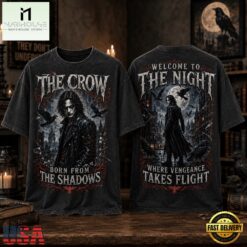 The Crow Born From The Shadows Welcome To The Night 3D Shirt, Popular 3D Music Tee The Crow Born From The Shadows Welcome TO The Night 3D Shirt