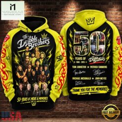 The Doobie Brothers 50Th Anniversary Hoodie , Music Fans 3D T Shirt The Doobie Brothers 50th Anniversary Hoodie
