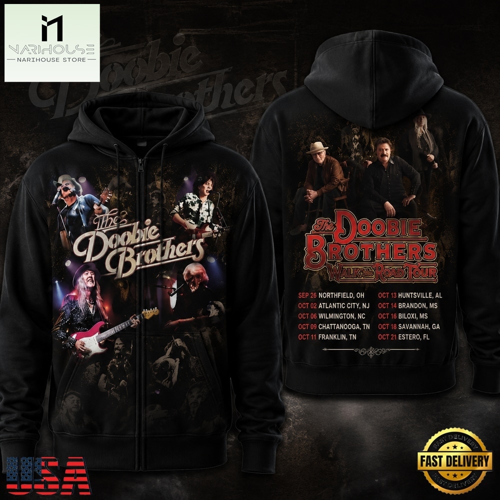 The Doobie Brothers Rock Band Clothes Concert Tour Zip Hoodie , Music Fans 3D T Shirt The Doobie Brothers Rock Band Clothes Concert Tour Zip Hoodie , Music Fans 3D T Shirt