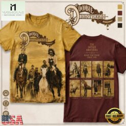 The Doobie Brothers Stampede Album Cover AOP 3D T Shirt , Music Fans 3D T Shirt The Doobie Brothers Stampede Album Cover Aop 3D T Shirt