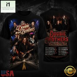 The Doobie Brothers Walk This Road Tour 2026 AOP T Shirt , Music Fans 3D T Shirt The Doobie Brothers Walk This Road Tour 2026 Aop T Shirt