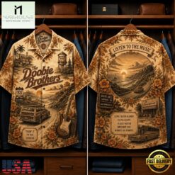 The Doobie Brothers Woody Car Guitar Classic Rock Hawaiian Shirt
