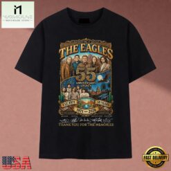 The Eagles 55th Anniversary 1971 2026 Legacy Signatures T Shirt, Music Fan 2D Shirt The Eagles 55th Anniversary 1971 2026 Legacy Signatures T Shirt