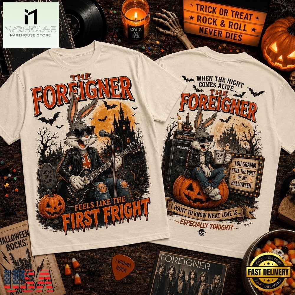 The Foreigner Bugs Bunny First Fright Halloween 3D Shirt, Popular 3D Music Tee The Foreigner Bugs Bunny First Fright Halloween 3D Shirt, Popular 3D Music Tee