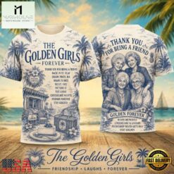 The Golden Girls Tropical Palm Vintage Tour 2026 Vintage 3D Shirt , Popular 3D Music Tee The Golden Girls Tropical Palm Vintage Tour 2026 Vintage 3D Shirt