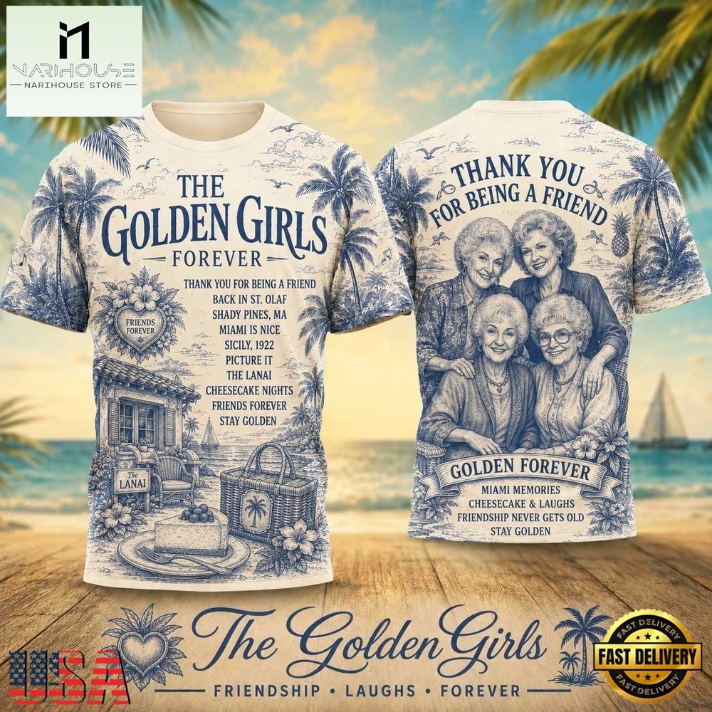 The Golden Girls Tropical Palm Vintage Tour 2026 Vintage 3D Shirt , Popular 3D Music Tee The Golden Girls Tropical Palm Vintage Tour 2026 Vintage 3D Shirt , Popular 3D Music Tee