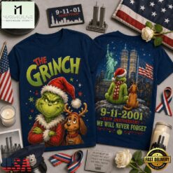 The Grinch 911 Memorial 25th Anniversary 3D Shirt , Music Fans 3D T Shirt The Grinch 911 Memorial 25th Anniversary 3D Shirt