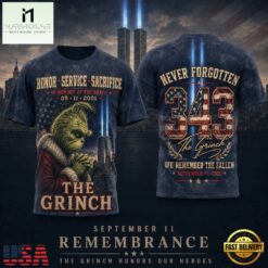 The Grinch 911 Tribute Twin Towers 343 Number 3D Shirt, Popular 3D Music Tee The Grinch 911 Tribute Twin Towers 343 Number 3D Shirt