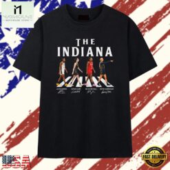 The Indiana WNBA Stars Abbey Road Signatures 2026 T Shirt , Stylish 2D Graphic Shirt The Indiana Wnba Stars Abbey Road Signatures 2026 T Shirt