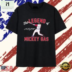 The legend of Mickey Gas signature MLB baseball player T Shirt, Stylish 2D Graphic Shirt The Legend OF Mickey Gas Signature Mlb Baseball Player T Shirt