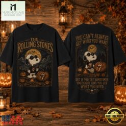 The Rolling Stones x Snoopy Halloween You Can’t Always Get What You Want 3D Shirt , Popular 3D Music Tee The Rolling Stones X Snoopy Halloween You Can T Always Get What You Want 3D Shirt