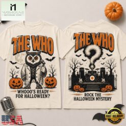 The Who Whooo’s Ready for Halloween Rock 3D Shirt, Popular 3D Music Tee The Who Whooo S Ready For Halloween Rock 3D Shirt
