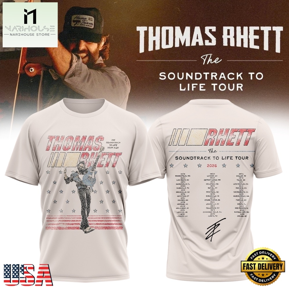 Thomas Rhett The Soundtrack to Life Tour 2026 New Design T Shirt , Music Fans 3D T Shirt Thomas Rhett The Soundtrack to Life Tour 2026 New Design T Shirt , Music Fans 3D T Shirt
