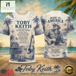 Toby Keith Palm Tree Vintage Poster 2026 Vintage 3D Shirt , Popular 3D Music Tee Toby Keith Palm Tree Vintage Poster 2026 Vintage 3D Shirt