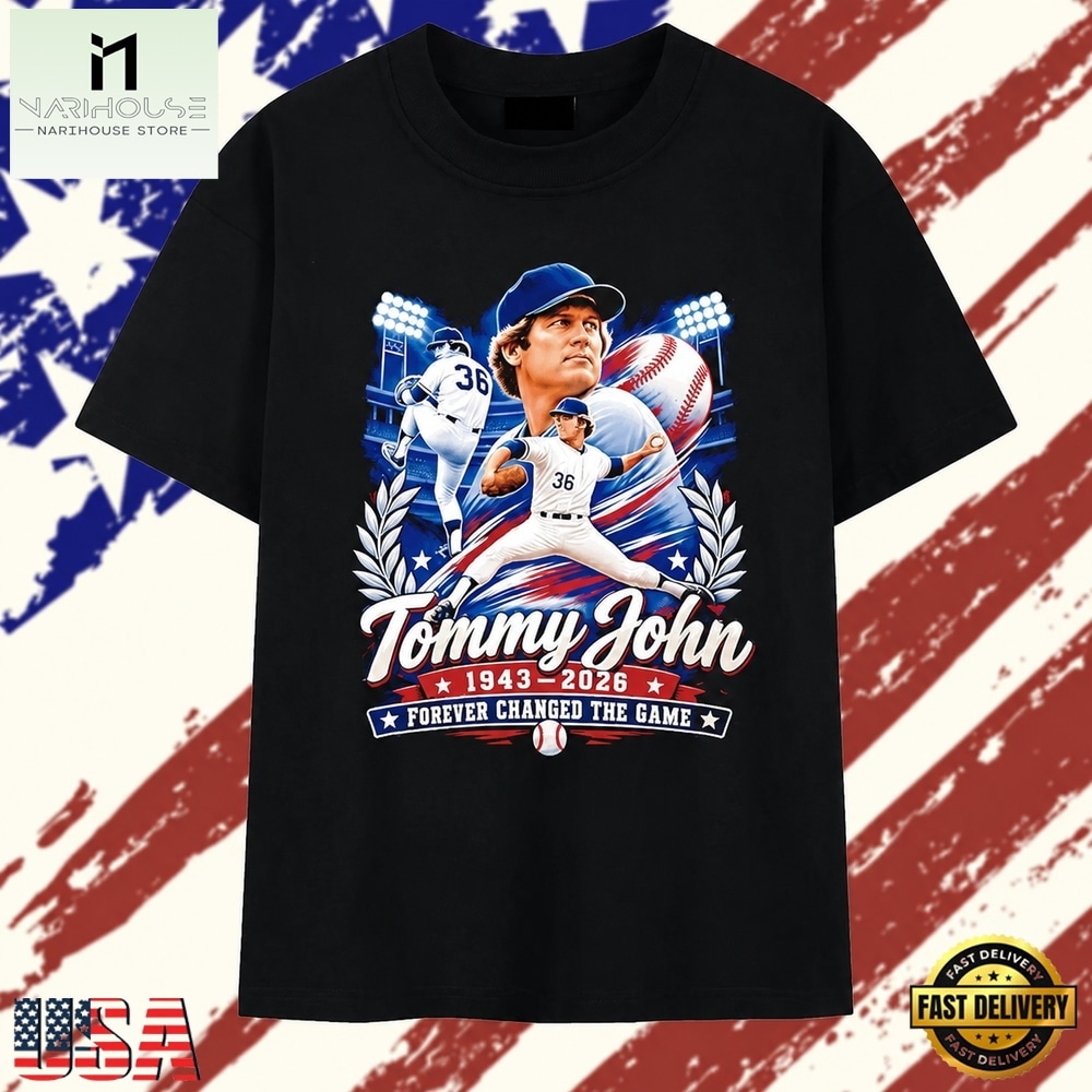 Tommy John 1943 2026 Forever Changed the Game MLB Baseball T Shirt, Stylish 2D Graphic Shirt Tommy John 1943 2026 Forever Changed the Game MLB Baseball T Shirt, Stylish 2D Graphic Shirt