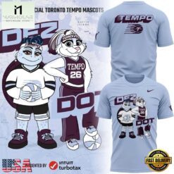 Toronto Tempo Mascots Dez & Dot T Shirt, Popular 3D Music Tee Toronto Tempo Mascots Dez Dot T Shirt