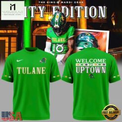 Tulane Green Wave 2026 City Edition Green T Shirt , Hot 3D Shirt Trend Tulane Green Wave 2026 City Edition Green T Shirt