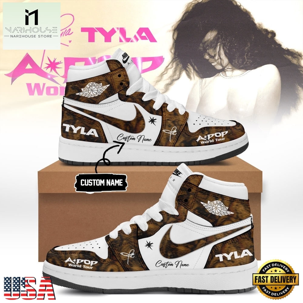Tyla A POP World Tour Signature 2026 Custom Name Air Jordan 1 Hightop Shoes Tyla A POP World Tour Signature 2026 Custom Name Air Jordan 1 Hightop Shoes
