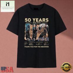 U2 50 Years 1976 2026 Signatures Thank You For The Memories T Shirt, Music Fan 2D Shirt U2 50 Years 1976 2026 Signatures Thank You For The Memories T Shirt