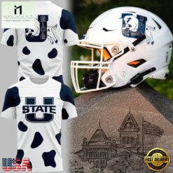 Utah State Aggies 1992 1995 Logo T Shirt, Hot 3D Shirt Trend Utah State Aggies 1992 1995 Logo T Shirt