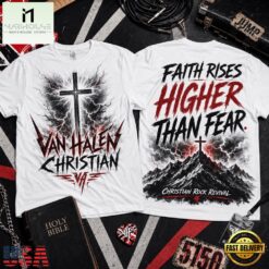 Van Halen Christian Faith Rises Higher Than Fear 3D Shirt, Popular 3D Music Tee Van Halen Christian Faith Rises Higher Than Fear 3D Shirt