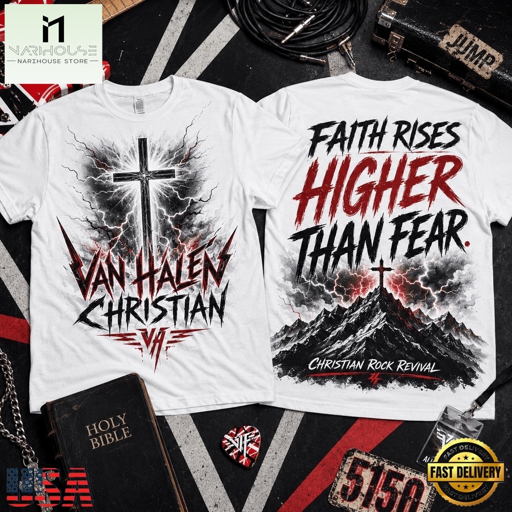 Van Halen Christian Faith Rises Higher Than Fear 3D Shirt, Popular 3D Music Tee Van Halen Christian Faith Rises Higher Than Fear 3D Shirt, Popular 3D Music Tee