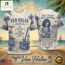 Van Halen Palm Trees Vintage Tour 2026 Vintage 3D Shirt , Popular 3D Music Tee Van Halen Palm Trees Vintage Tour 2026 Vintage 3D Shirt