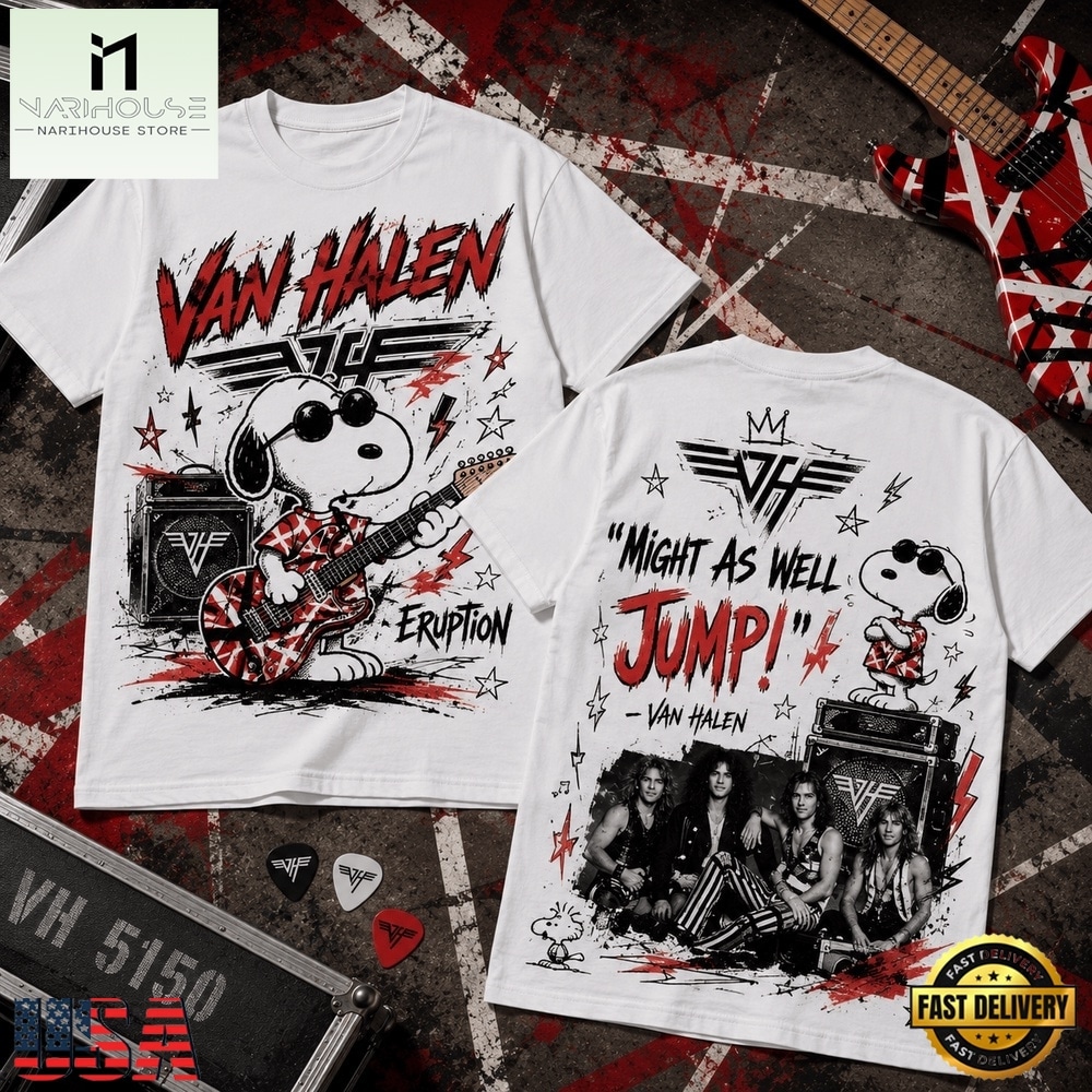 Van Halen x Snoopy Might as Well Jump 3D Shirt , Music Fans 3D T Shirt Van Halen x Snoopy Might as Well Jump 3D Shirt , Music Fans 3D T Shirt