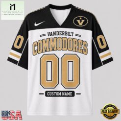 Vanderbilt Commodores NCAA College Team Pride Personalized Football jersey, NCAA Football Fan Jersey Vanderbilt Commodores Ncaa College Team Pride Personalized Football Jersey