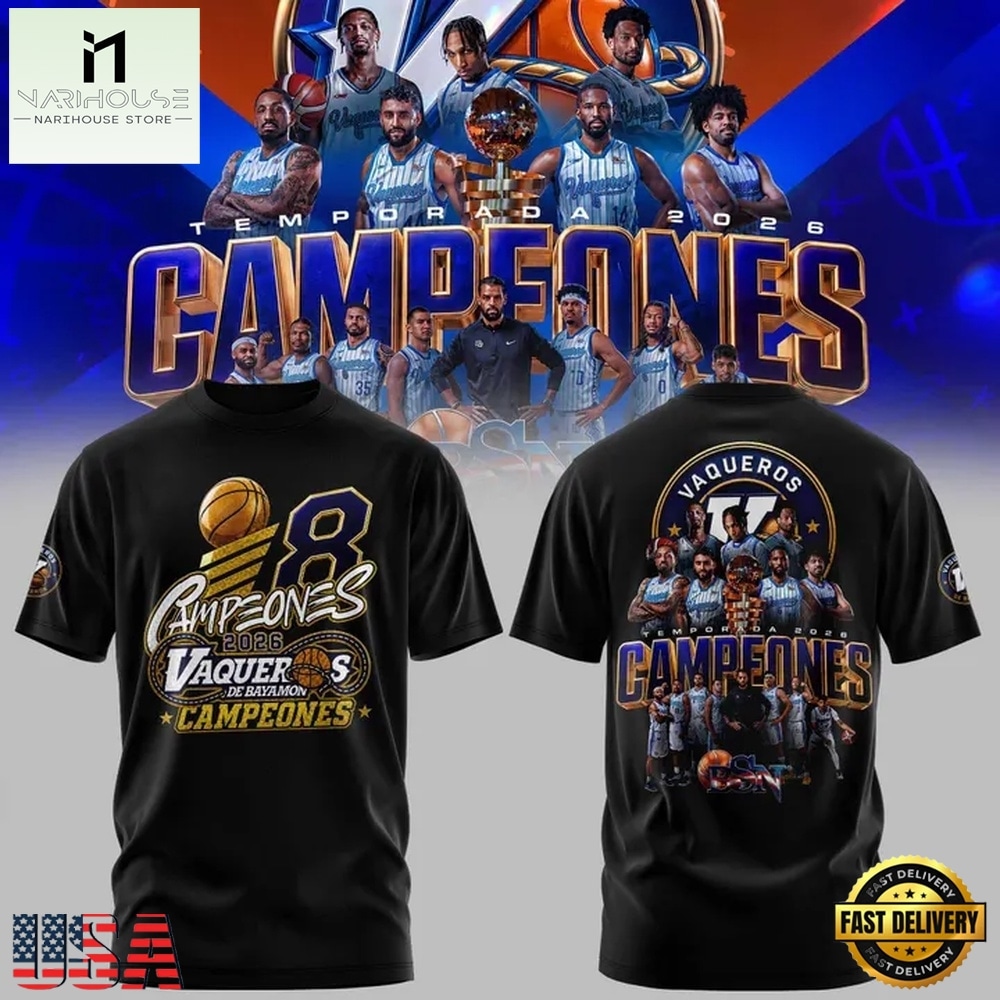Vaqueros de Bayamon 2026 BSN Champions New Design T Shirt, Hot 3D Shirt Trend Vaqueros de Bayamon 2026 BSN Champions New Design T Shirt, Hot 3D Shirt Trend