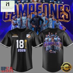 Vaqueros de Bayamon 2026 BSN Champions Team Graphic Design Baseball Jersey, Stylish Baseball Jersey Vaqueros DE Bayamon 2026 Bsn Champions Team Graphic Design Baseball Jersey