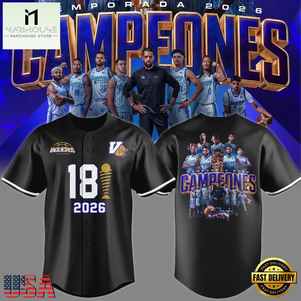 Vaqueros de Bayamon 2026 BSN Champions Team Graphic Design Baseball Jersey, Stylish Baseball Jersey Vaqueros de Bayamon 2026 BSN Champions Team Graphic Design Baseball Jersey, Stylish Baseball Jersey