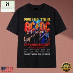 Vintage ACDC PWR UP Tour 53rd Anniversary 1973 2026 Signatures T Shirt, Music Fan 2D Shirt Vintage Acdc Pwr UP Tour 53rd Anniversary 1973 2026 Signatures T Shirt