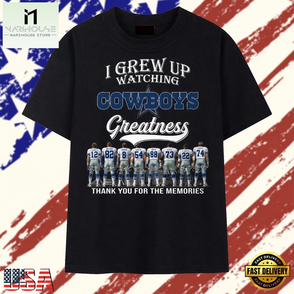 Vintage Dallas Cowboys I Grew Up Watching Greatness Signatures 2026 T Shirt, Stylish 2D Graphic Shirt Vintage Dallas Cowboys I Grew Up Watching Greatness Signatures 2026 T Shirt, Stylish 2D Graphic Shirt