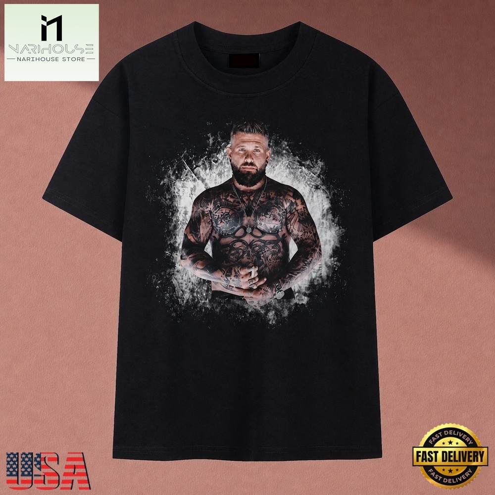Vintage Heavily Tattooed Male Athlete Graphic T Shirt, Music Fan 2D Shirt Vintage Heavily Tattooed Male Athlete Graphic T Shirt, Music Fan 2D Shirt