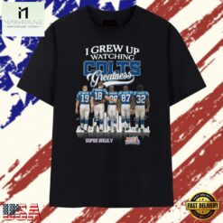 Vintage I Grew Up Watching Indianapolis Colts Greatness Legends Signatures T Shirt, Stylish 2D Graphic Shirt Vintage I Grew UP Watching Indianapolis Colts Greatness Legends Signatures T Shirt