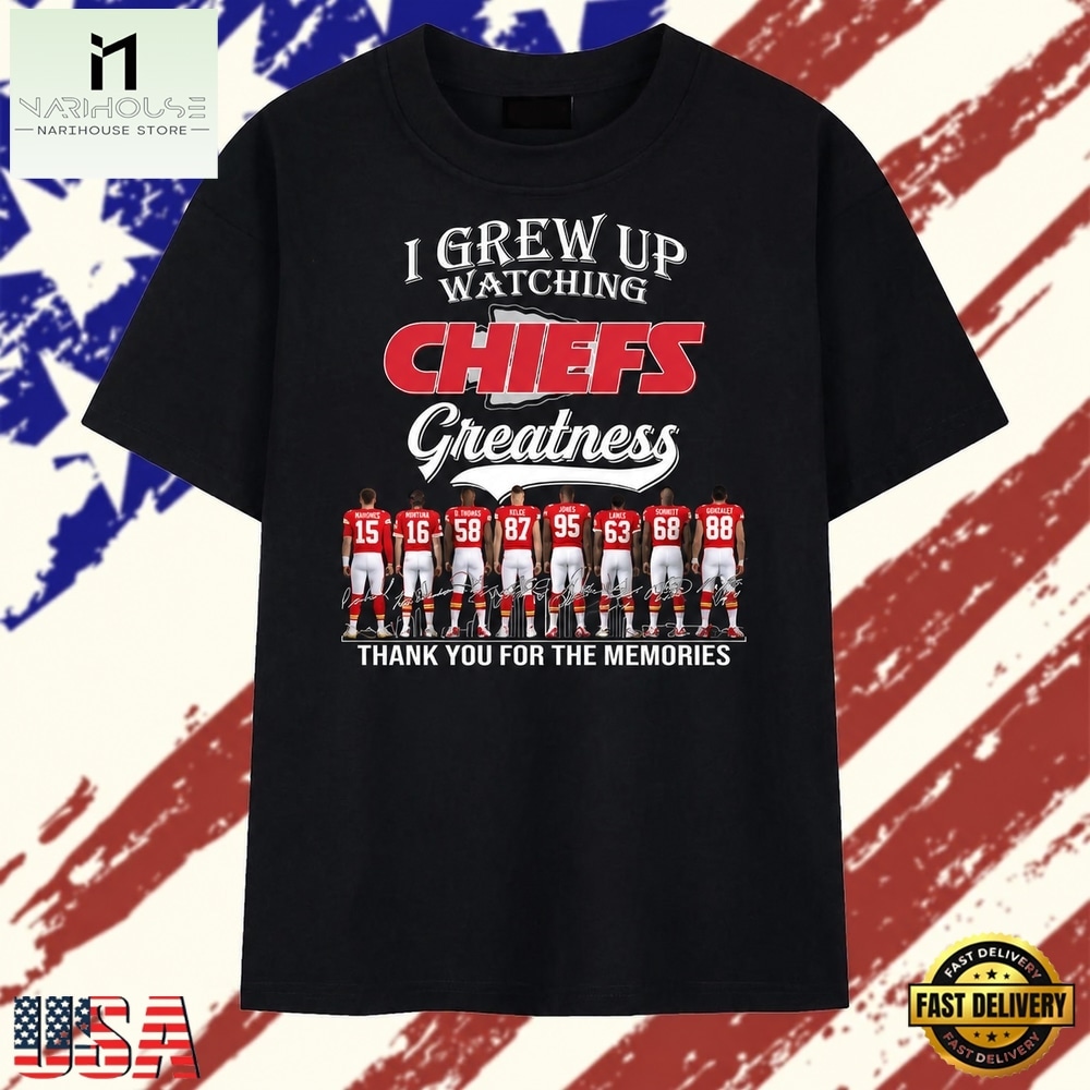 Vintage Kansas City Chiefs I Grew Up Watching Greatness Signatures 2026 T Shirt, Stylish 2D Graphic Shirt Vintage Kansas City Chiefs I Grew Up Watching Greatness Signatures 2026 T Shirt, Stylish 2D Graphic Shirt