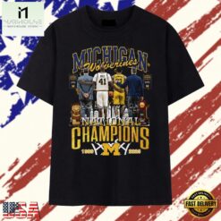 Vintage Michigan Wolverines National Champions Signatures Basketball T Shirt , Stylish 2D Graphic Shirt Vintage Michigan Wolverines National Champions Signatures Basketball T Shirt
