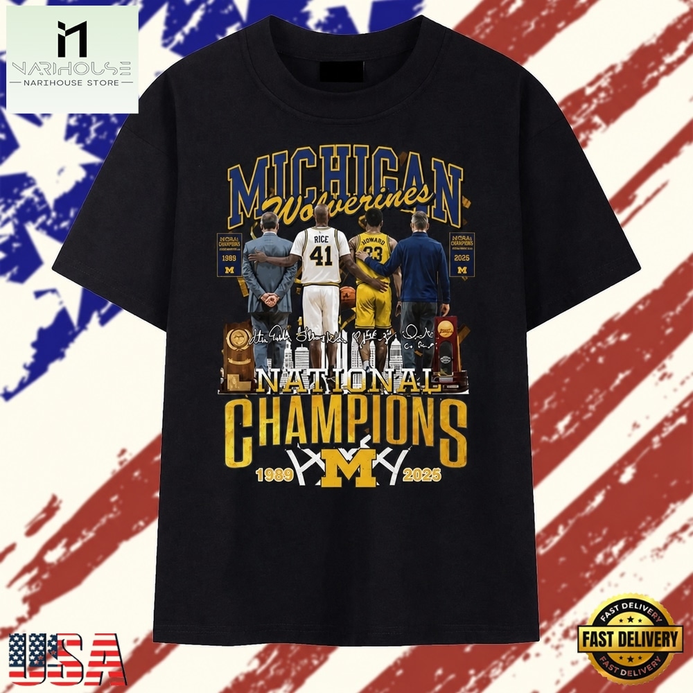 Vintage Michigan Wolverines National Champions Signatures Basketball T Shirt , Stylish 2D Graphic Shirt Vintage Michigan Wolverines National Champions Signatures Basketball T Shirt , Stylish 2D Graphic Shirt