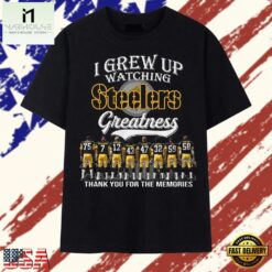 Vintage Pittsburgh Steelers I Grew Up Watching Greatness Signatures T Shirt, Stylish 2D Graphic Shirt Vintage Pittsburgh Steelers I Grew UP Watching Greatness Signatures T Shirt