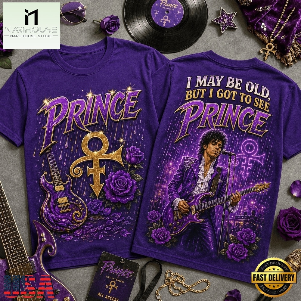 Vintage Prince I May Be Old Graphic 3D Shirt , Popular 3D Music Tee Vintage Prince I May Be Old Graphic 3D Shirt , Popular 3D Music Tee