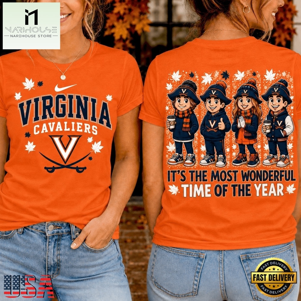 Virginia Cavaliers 2026 NCAA Autumn Festive Cheer T Shirt , NCAA College 3D Shirt Virginia Cavaliers 2026 NCAA Autumn Festive Cheer T Shirt , NCAA College 3D Shirt