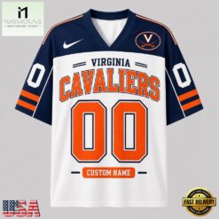Virginia Cavaliers NCAA College Team Pride Personalized Football jersey, NCAA Football Fan Jersey Virginia Cavaliers Ncaa College Team Pride Personalized Football Jersey