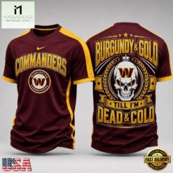 Washington Commanders NFL Till I’m Dead Forever Skull Fan Pride 3D Shirt, NFL Sporty Shirt Washington Commanders Nfl Till I M Dead Forever Skull Fan Pride 3D Shirt