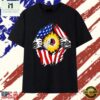 Washington Redskins American flag ripped chest T Shirt , Stylish 2D Graphic Shirt Washington Redskins American Flag Ripped Chest T Shirt
