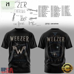Weezer Merch The Gathering 2026 North America Tour New Design T Shirt , Popular 3D Music Tee Weezer Merch The Gathering 2026 North America Tour New Design T Shirt