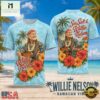 Willie Nelson Hawaiian Vibes Lei and Hibiscus 2026 3D Shirt , Popular 3D Music Tee Willie Nelson Hawaiian Vibes Lei And Hibiscus 2026 3D Shirt