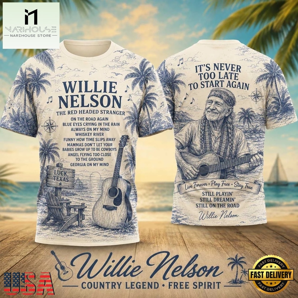 Willie Nelson Palm Trees Acoustic Guitar Lyric 2026 Vintage 3D Shirt , Popular 3D Music Tee Willie Nelson Palm Trees Acoustic Guitar Lyric 2026 Vintage 3D Shirt , Popular 3D Music Tee